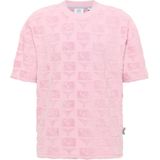 Carlo Colucci - Loose Fit T-shirt - Katoenmix - Opstaande Kraag - Structuurpatroon