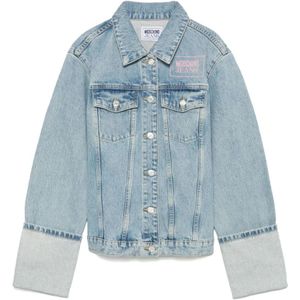 Moschino, Dames, Jassen, Blauw, Maat: S Katoen,