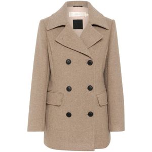 InWear, Dames, Mantels, Beige, Maat: 2XS Wol,