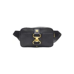 Versace Leather crossbody-bags , Black , Dames , Maat: ONE Size