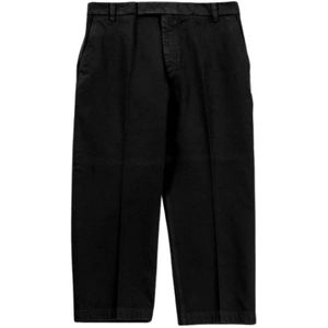 Thom Browne, Heren, Broeken, Zwart, Maat: M Katoen,