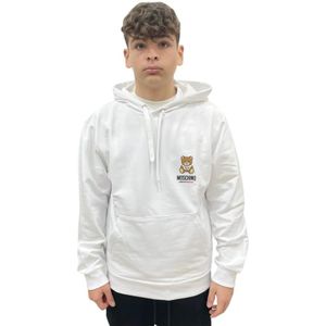 Moschino, Heren, Sweatshirts & Hoodies, Wit, Maat: XL Fleece,