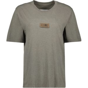 MM6 Maison Margiela, Dames, Tops, Grijs, Maat: L Katoen,