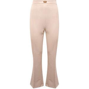 Elisabetta Franchi, Dames, Broeken, Beige, Maat: L
