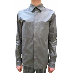 Rick Owens, Heren, Overhemden, Grijs, Maat: L Katoen,