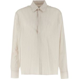 Lanvin, Heren, Overhemden, Beige, Maat: M Katoen,