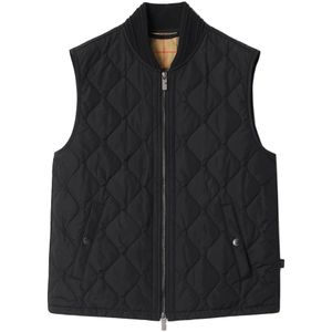 Burberry, Heren, Jassen, Zwart, Maat: XL Polyamide,