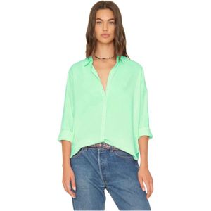 XiRENA, Dames, Blouses & Shirts, Groen, Maat: M Katoen,