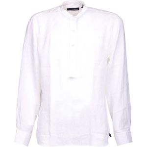 Lardini, Heren, Overhemden, Wit, Maat: S Linnen,
