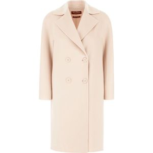 Max Mara Studio, Dames, Mantels, Roze, Maat: XS Wol,