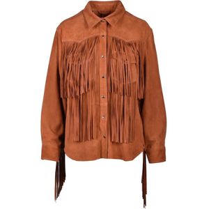 Wild Cashmere, Dames, Blouses & Shirts, Bruin, Maat: S Kasjmier,