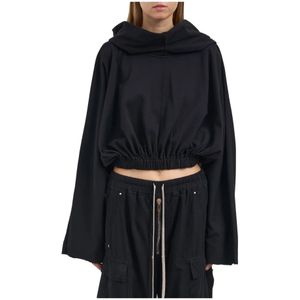 Rick Owens, Dames, Sweatshirts & Hoodies, Zwart, Maat: ONE Size Katoen,