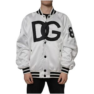 Dolce & Gabbana - Varsity Bomberjack - Wit - Heren - Katoen