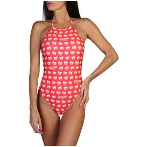 Moschino - Badpak - Roze - Dames - Polkadotpatroon - 82% Polyester