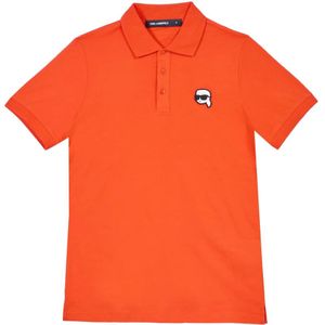 Karl Lagerfeld, Heren, Tops, Oranje, Maat: M Katoen,
