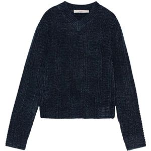 Remain Birger Christensen, Dames, Truien, Blauw, Maat: S Wol,