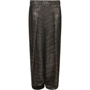 Giorgio Armani, Dames, Broeken, Zwart, Maat: XL Leer,