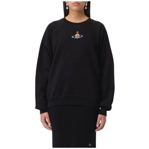 Vivienne Westwood - Zwarte Geborduurde Sweatshirt - Dames - Katoen