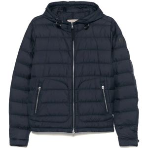 Moncler, Heren, Jassen, Blauw, Maat: 3XL Poliester,