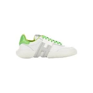 Groene platte schoenen - Hogan-3R , Green , Dames , Maat: 36 EU