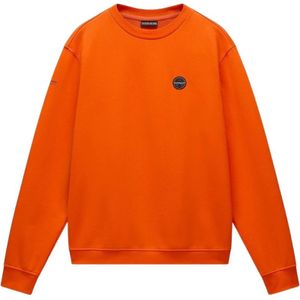 Napapijri - Premium Logo Sweatshirt - Oranje - Heren - Katoen