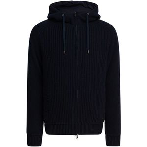 Herno, Heren, Sweatshirts & Hoodies, Blauw, Maat: M Wol,