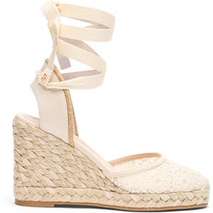 Stuart Weitzman, Dames, Schoenen, Beige, Maat: 40 1/2 EU Linnen,