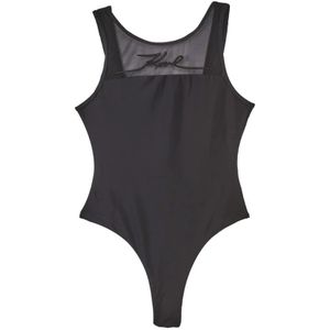 Karl Lagerfeld, Dames, Badkleding, Zwart, Maat: S Polyamide,