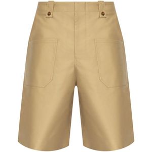 Alexander McQueen, Heren, Korte broeken, Beige, Maat: L Katoen,