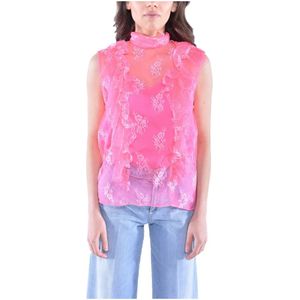 Pinko, Dames, Tops, Roze, Maat: XS Viscose,