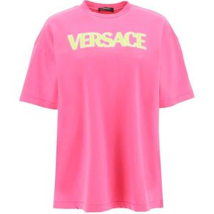 Versace, Dames, Tops, Roze, Maat: XS Katoen,