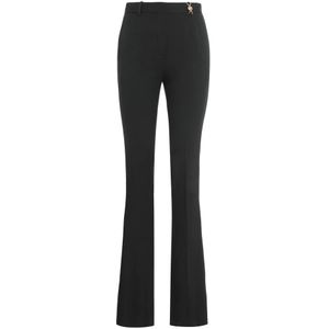 Versace, Dames, Broeken, Zwart, Maat: XS Wol,