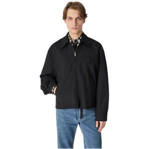 Bottega Veneta, Heren, Jassen, Zwart, Maat: M Wol,