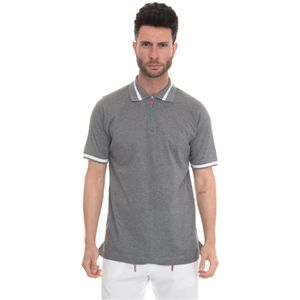 Kiton, Heren, Tops, Grijs, Maat: M Katoen,