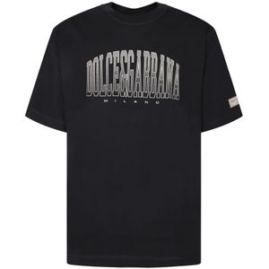 Dolce & Gabbana, Heren, Tops, Zwart, Maat: XS Katoen,