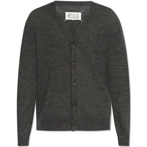 Maison Margiela, Heren, Truien, Grijs, Maat: M Wol,