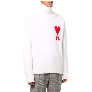 Ami Paris, Heren, Truien, Wit, Maat: L Wol,