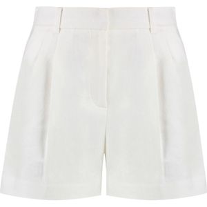 Michael Kors, Dames, Korte broeken, Wit, Maat: M Linnen,