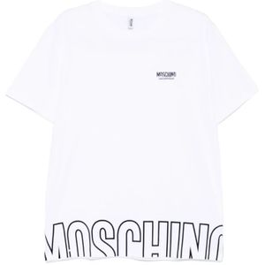 Moschino, Heren, Tops, Wit, Maat: S Katoen,