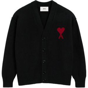 Ami Paris, Heren, Truien, Zwart, Maat: L