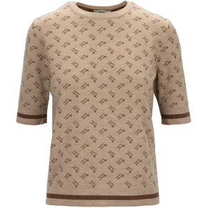 Herno, Dames, Tops, Beige, Maat: S Katoen,