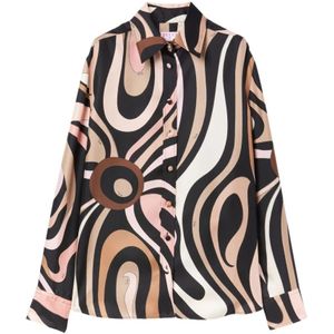 Pucci, Dames, Blouses & Shirts, Veelkleurig, Maat: XS Zijde,