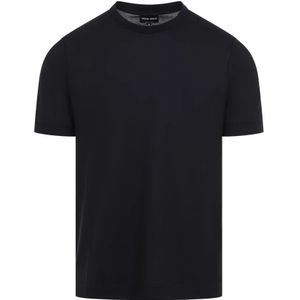 Giorgio Armani - T-shirt - Blauw - 100% Wol