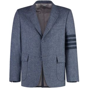 Thom Browne, Heren, Jassen, Blauw, Maat: M Wol,