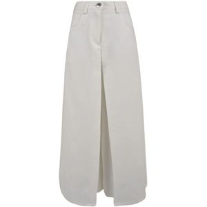 Beatrice .b, Dames, Broeken, Wit, Maat: 2XS Katoen,