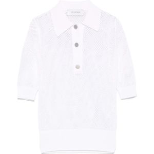 Sportmax, Dames, Tops, Wit, Maat: L