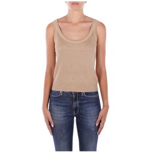 Ralph Lauren, Dames, Tops, Bruin, Maat: L Linnen,