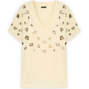 Fiorella Rubino, Dames, Tops, Beige, Maat: XS Katoen,