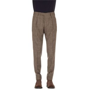 PT Torino, Heren, Broeken, Bruin, Maat: XL Flanel,