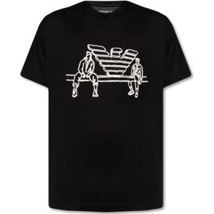 Emporio Armani, Heren, Tops, Zwart, Maat: M